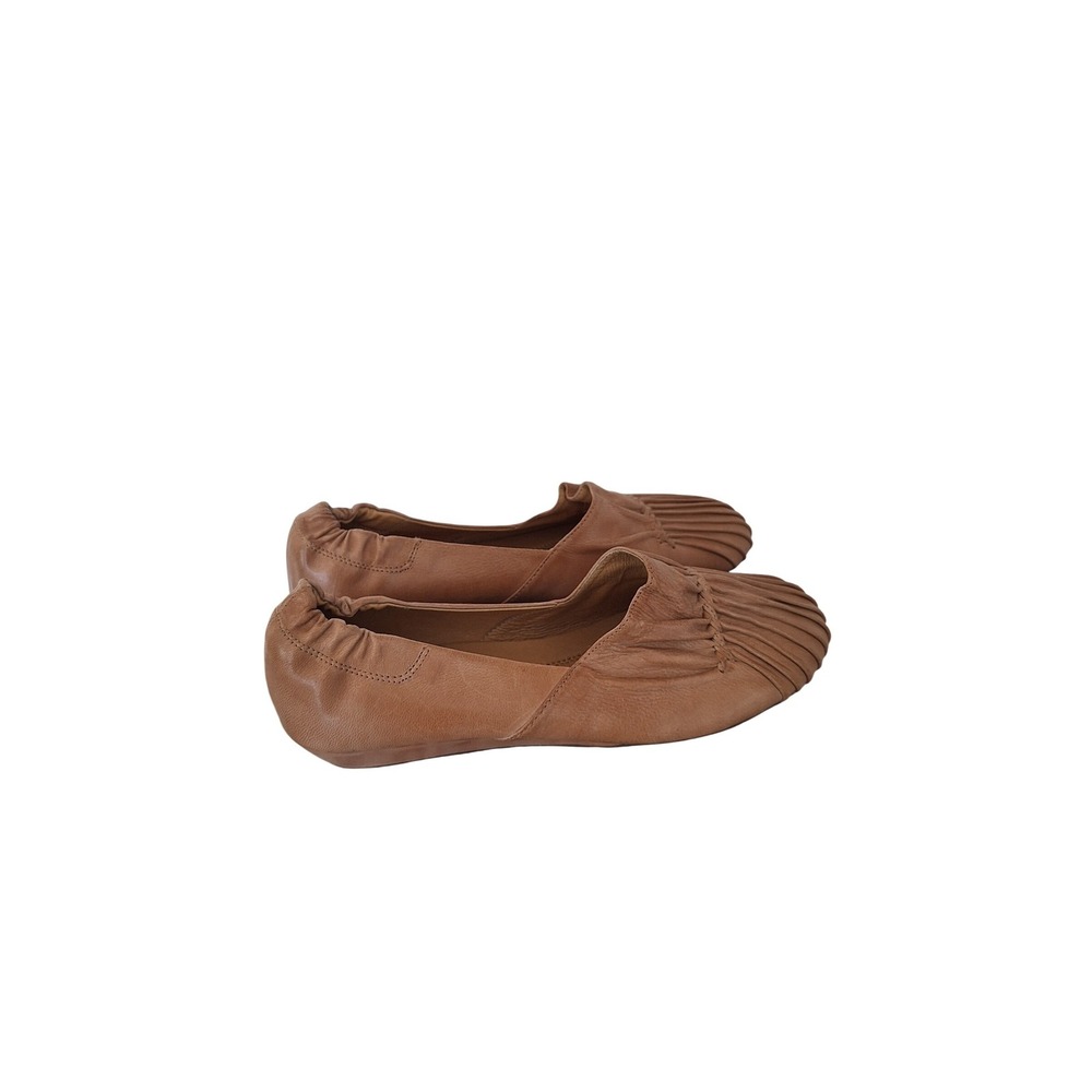 Chocolat Blu Cam Leather Pleated Flat Shoe Size 7 - Picture 2 of 8